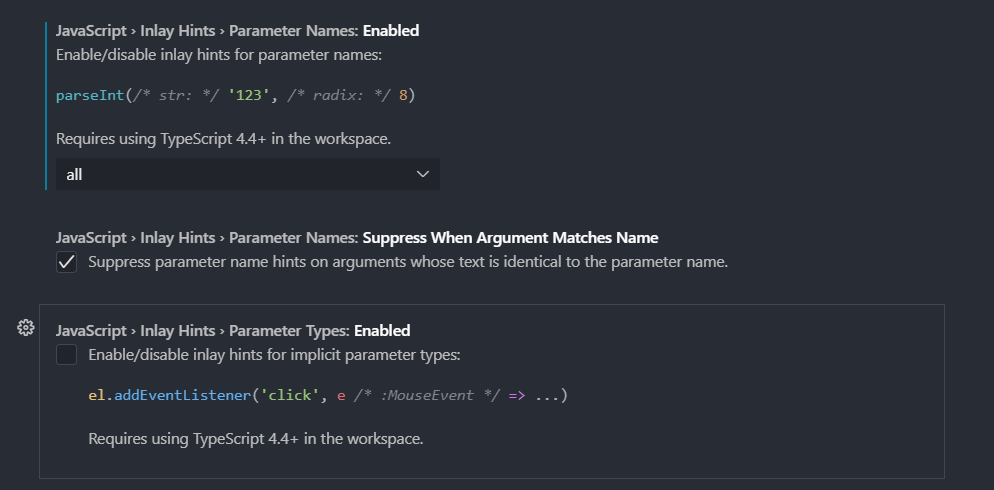 vscode settings for inlay hints